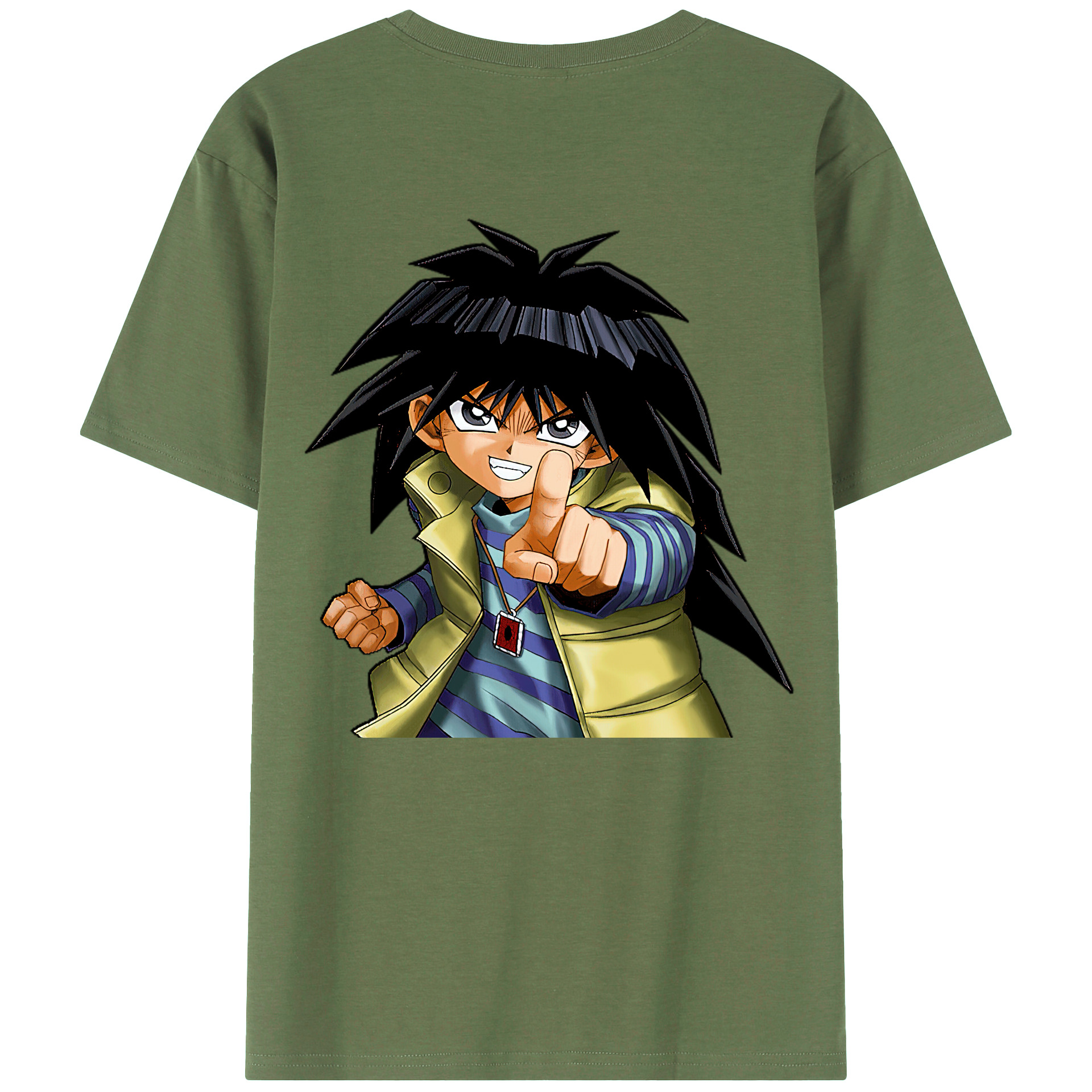 （画像用） 遊☆戯☆王 Yu-Gi-Oh! 綿100％ メンズ半袖Tシャツ（バックプリント） 通気性